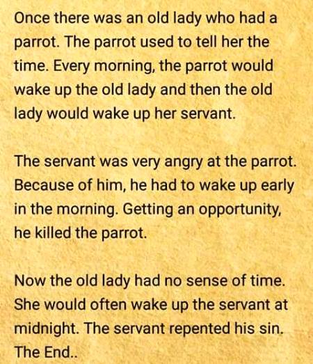 A parrot ...