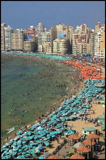 The Mediterranea coast in Alexandria Egypt