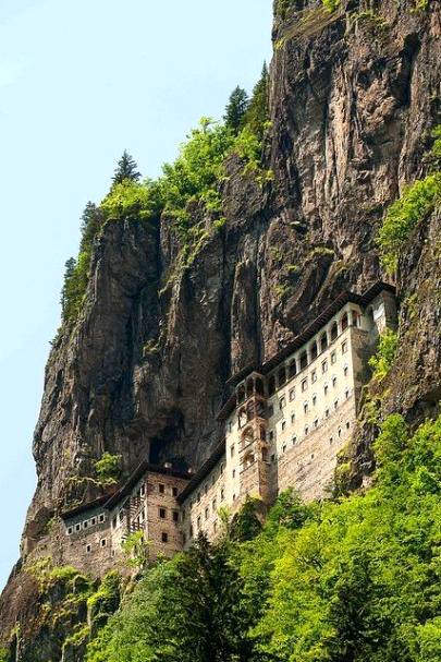 Sumela monastery Trabzon___ Can't really imagine the first person who thought it would be a great idea to built on a Cliffside.