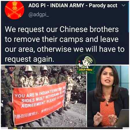 Finally, India is giving a befitting reply to China.

 Indian Army aggressively showing banner asking the Chinese Army to 'Please Go Back.'
