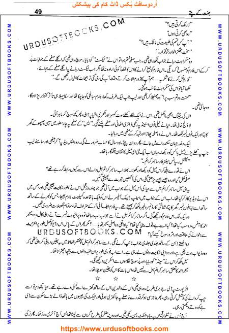 Title = Jannat kay patay.
Writer = Nimra Ahmed.
Total Pages = 49.
