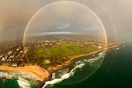 In every rare circumstances it is possible to see a full 360° Rainbow From an airoplane!