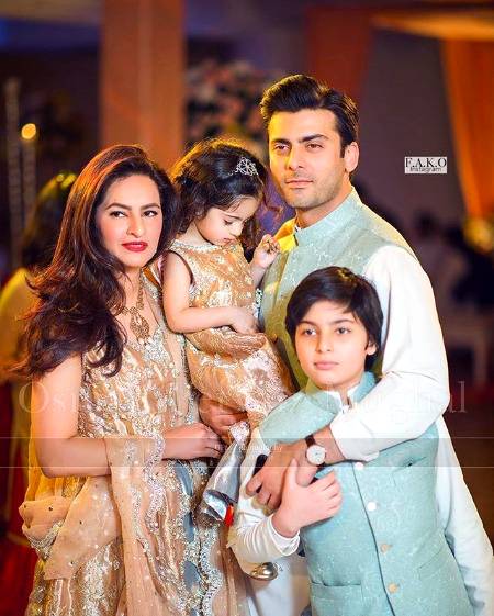 Fawad Khan with famiy