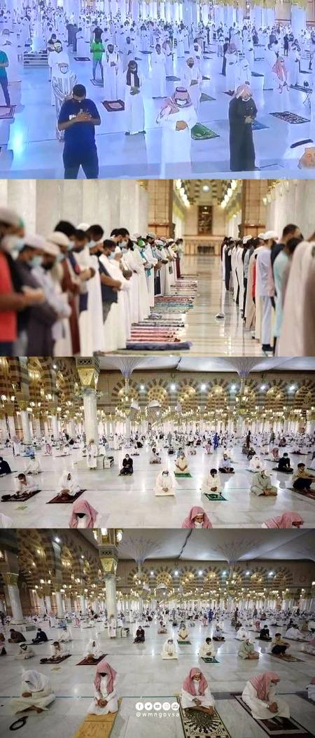 مسجد نبوی ﷺ طویل بندش کے بعد عام نمازیوں کے لیے کھول دی گی🌹
آج فجر کی نماز کے مسجد نبویؐ میں خوبصورت مناظر..🌹
اےشہر مدینہ پاک تیری فضاؤں کوسلام🌹
🌹🌹🌹صلی اللہ علی حبیبہ محمد نور من نوراللہ وعلی آلہ واہل بیتہ وعترتہ وازواجہ وصحبہ وجدہ وذریتہ و کل امتہ وبارک وسلم کثیراً کثیرا و دائماً ابدا 🌹🌹🌹