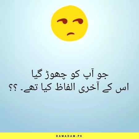 جو آپ کو چھوڑ گیا 
اس کے آخری الفاظ کیا تھے۔ ؟؟