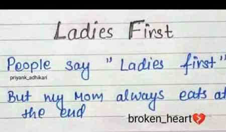 //Ladies first //