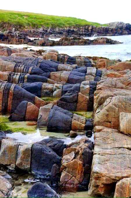 Hosta beach rock formation,Scotland