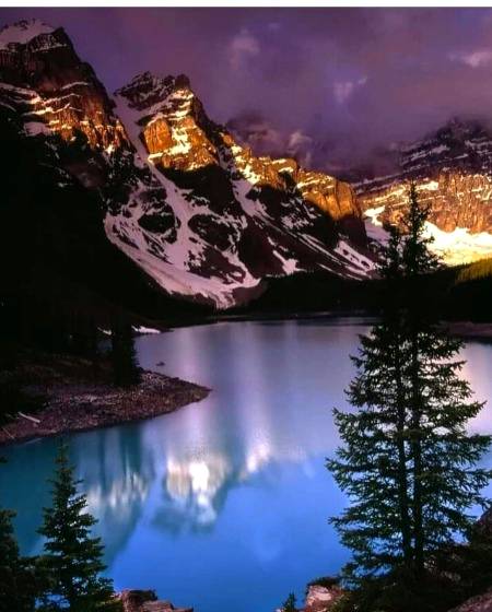 Glorious gloomy snowy peaks