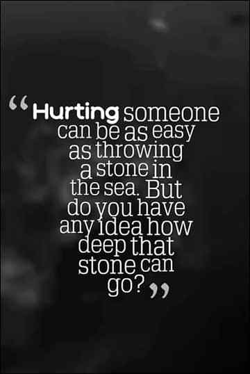 HURTING SOMEONE....