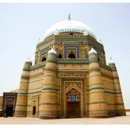 The tomb of Shah Rukhn_e_Alam located in Multan,is the mausoleum of the sufi saint sheikh Rukn_ud_Din Abul Fateh.