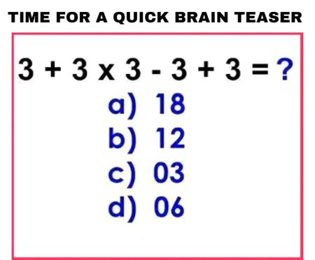 Let see how many you get the right answer
