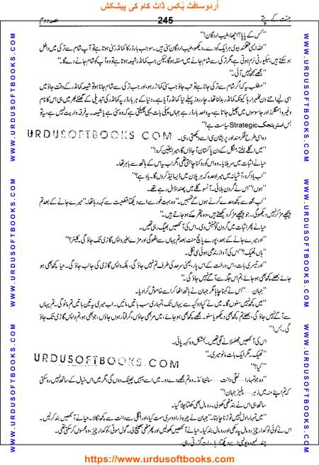 Title = Jannat kay patay.
Writer = Nimra Ahmed.
Part = 2
Page = 245
