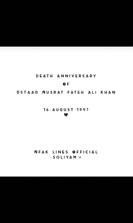 Legend RIP ANNIVERARY OF NUSRAT FATEH ALI KHAN 😇😇