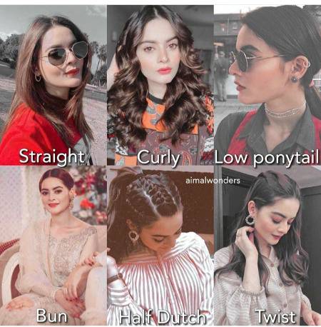 Minal X different hairstyles❤😍