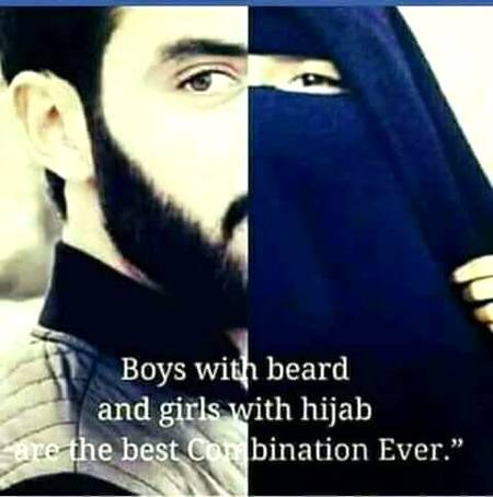 مرد داڑھی میں اسلام کا شہزادہ اور عورت برقعے میں ھی اسلام کی شہزادی لگتی ھے