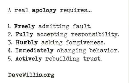 A real apolpogie requires ☺😊