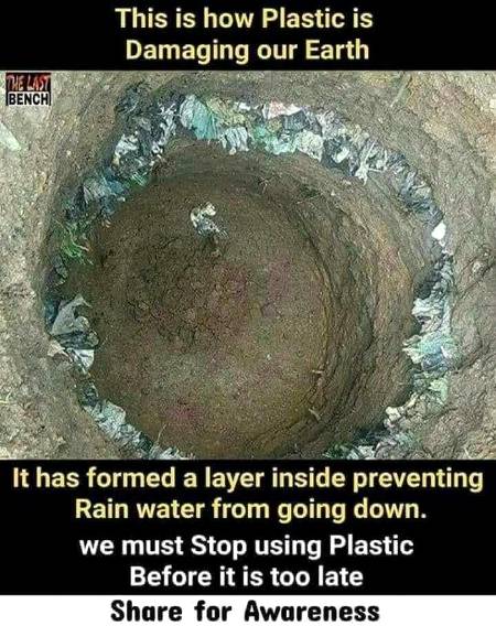 Plastic is damaging our earth.