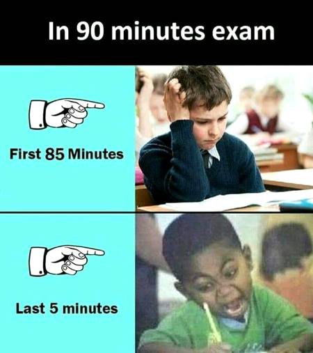 In exam hall