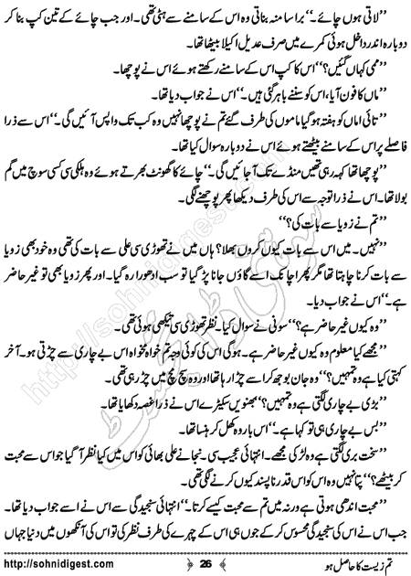 Title = "Tum zeest ka hasil ho"
Page = 26