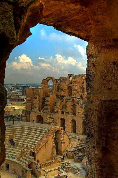 The African colosseum in El Djem Tunisia