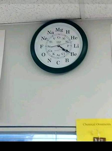 Ever wondered what a chemist's clock looks like?