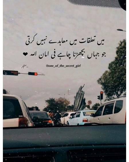 ہم اللہ کی رضا میں راضی رہنا جانتے ہیں اپنے مفاد کے لیے کسی کے ساتھ کی بھیک نہیں مانگتے ۔😊😇