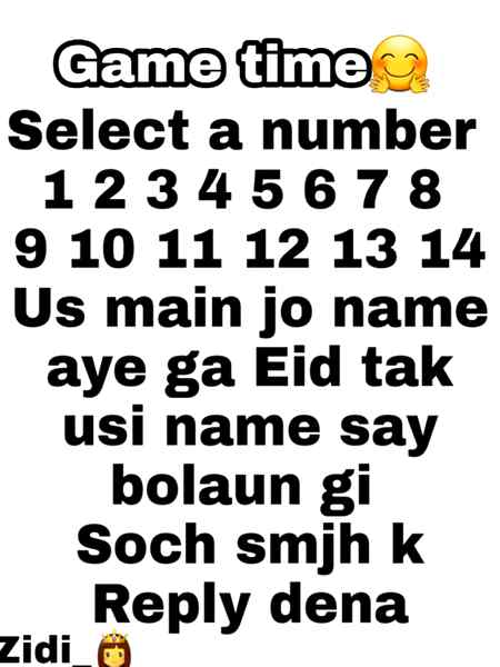 Everyone definately have some fun so It's game time😀Select anyone nunber
