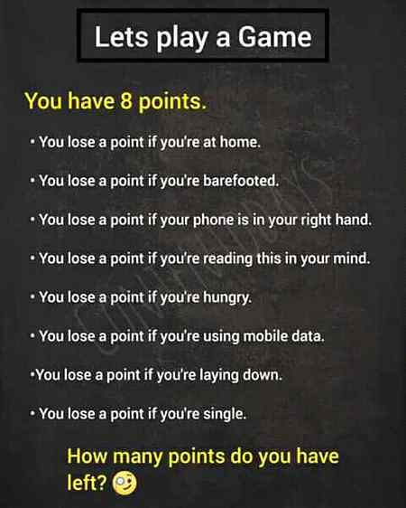 Be honest and comment yours points..! Me got 3 points ✌..
