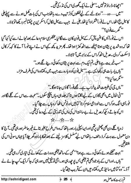 Title = "Tum zeest ka hasil ho"
Page = 25