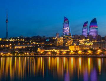Night View of Baku, Azerbaijan