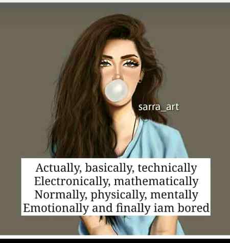 Feeling bore