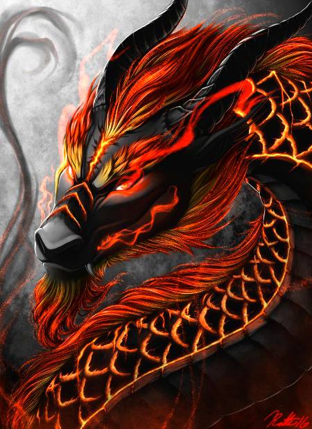 A burning Dragon..