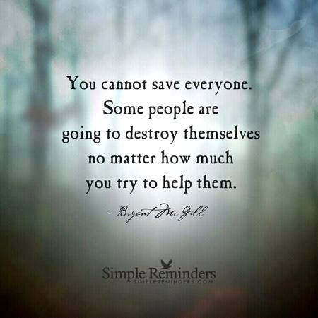yoU Can't saVe EveRyOne.😕