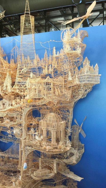 Nothing but toothpicks....Took 37 years to make...this is just  a small part of it.