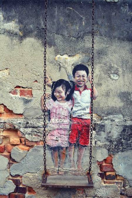 Street Art in the street of George town penang island Malaysia