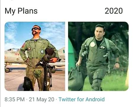 My plans vs 2020