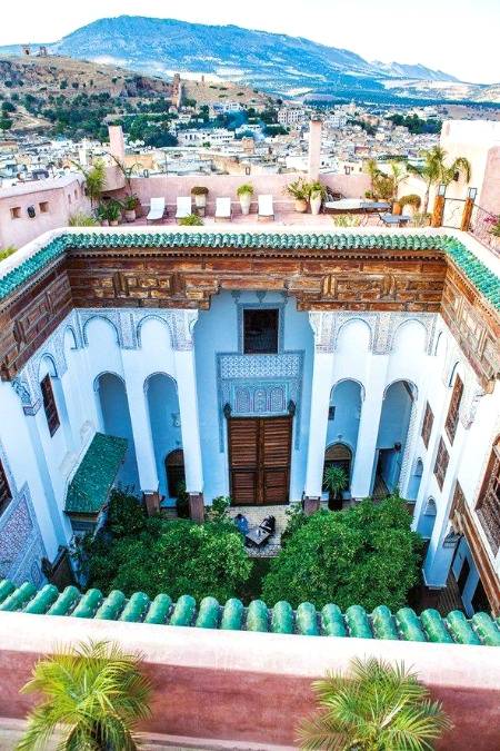 A beautiful traditional resturant in Morocco