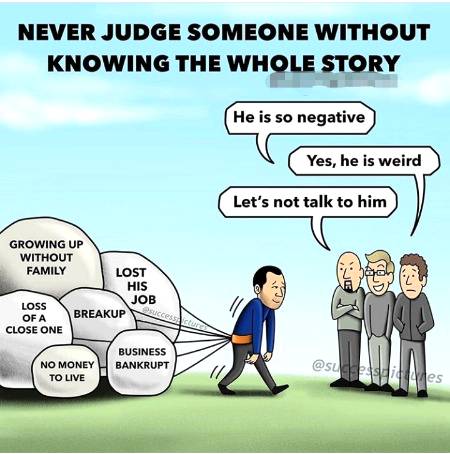Never judge 🙂🙂
