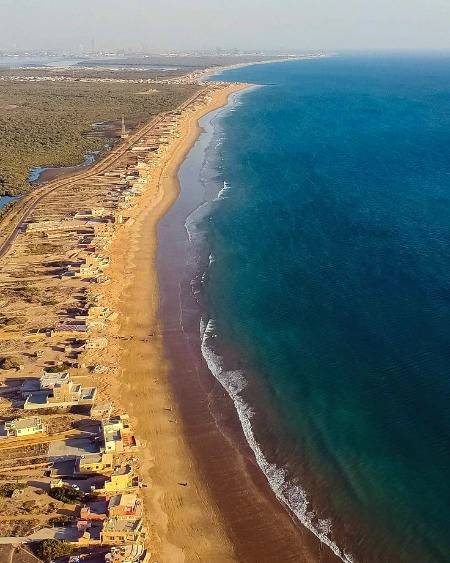 Aerial view of Hawks bay Karachi