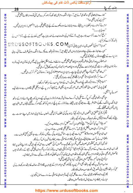 Title = Jannat kay patay.
Writer = Nimra Ahmed.
Total Pages 28.