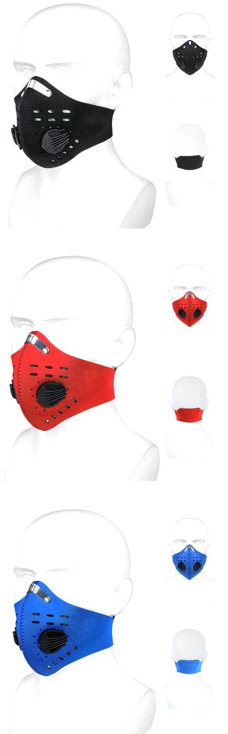 Antiviral cycling face mask suport training anti-pollution running mask with activated carbon filter.