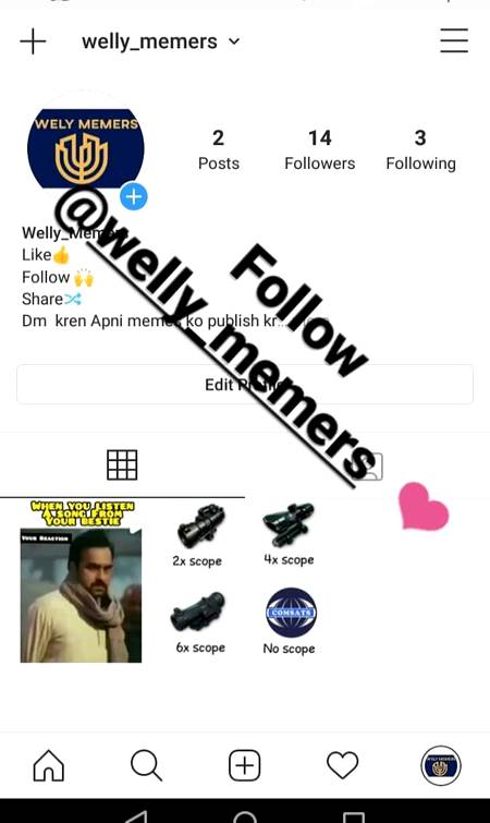 Follow on Insta 😛😛😛