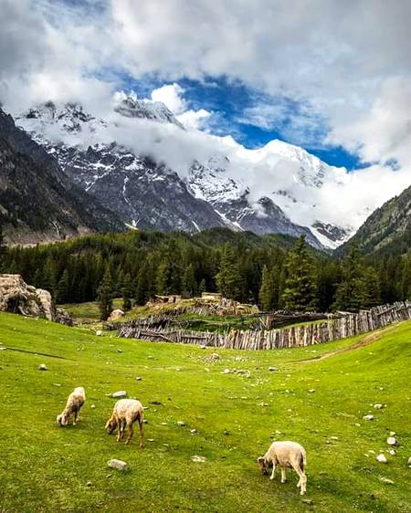 Heavenly kutwal valley with malubiting peak
