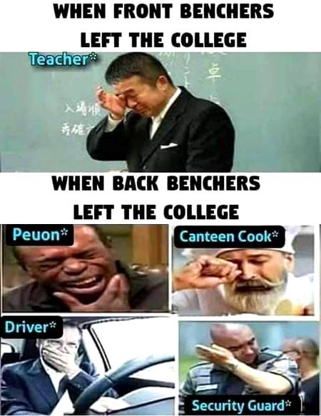 baCk bEnchErs ki b alaG hi pEhchaN h0ti...