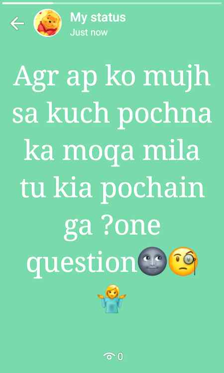 Pocho kia pocha ha aj be positive😊