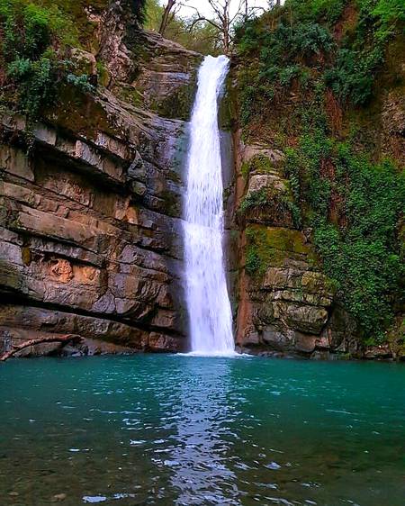 Shirabad waterfall northern iran