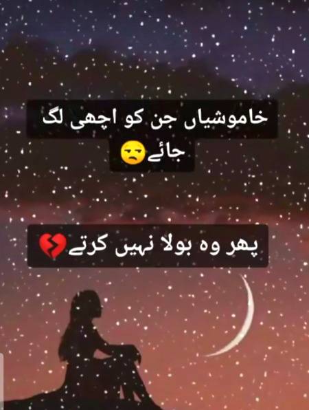 خاموشیاں جن کو اچھی لگ جاۓ