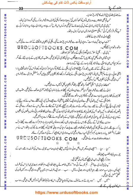 Title = Jannat kay patay.
Writer = Nimra Ahmed.
Total Pages 33.