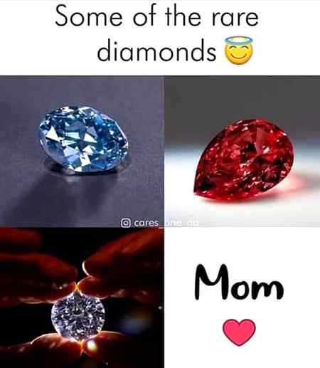DIAMONDS ARE USELESS IN FRONT OF MOTHERS LOVE☺😊