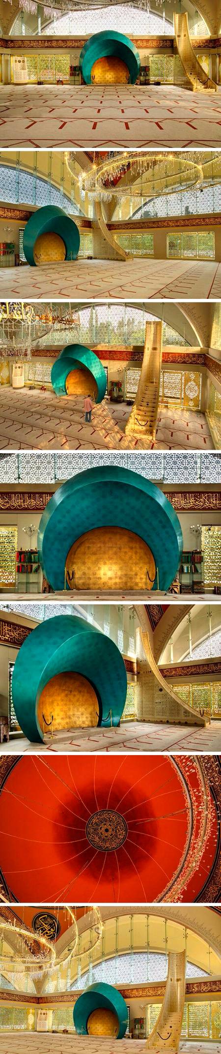 Sakirin Mosque in Istanbul turkey__the prayer hall in Sakirin Mosque in Istanbul turkey,, decorative motifs derived from Saljuk art.interior designer Zeynep fadillioglu 💕💕